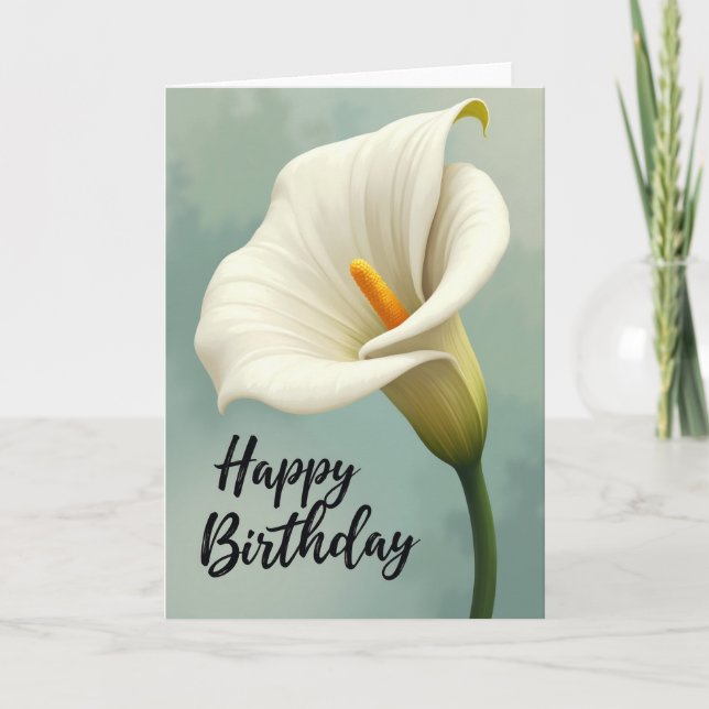 Tarjeta de cumpleaños con Espata Dulce (Anverso)