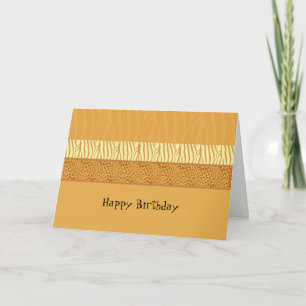 Tarjeta de Cumpleaños con Estampado de Animales