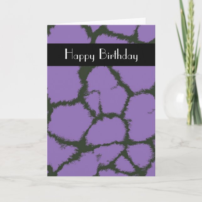 Tarjeta de cumpleaños con estampado de piel de jir (Anverso)