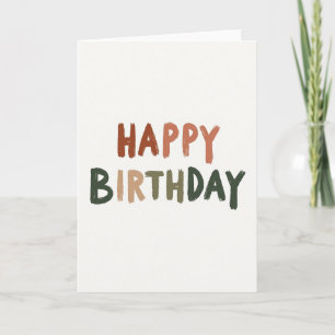 Tarjeta de cumpleaños con estilo pictórico