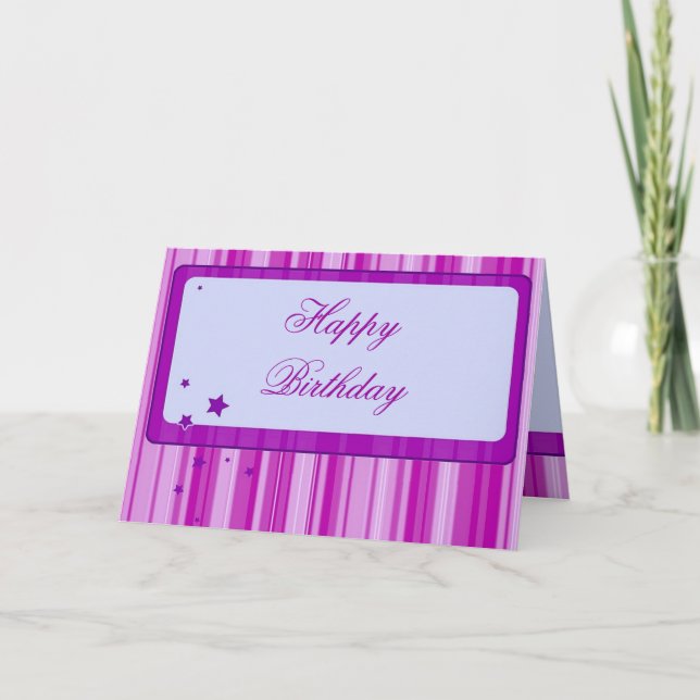 Tarjeta de cumpleaños con estrellas (Anverso)