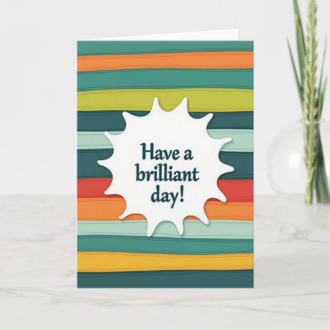 Tarjeta de cumpleaños con explosión de alegría (Anverso)