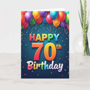 Tarjeta de cumpleaños con explosión de confeti