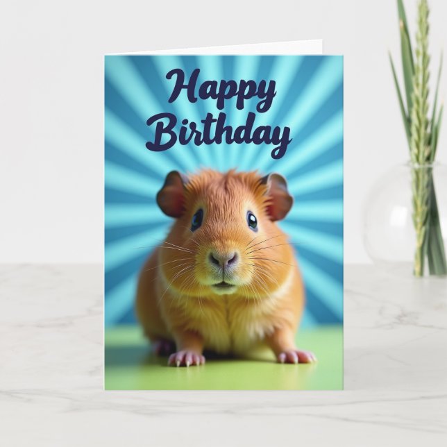 Tarjeta de cumpleaños con explosión de estrellas e (Anverso)