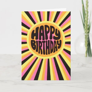 Tarjeta de Cumpleaños con Explosión de Letras