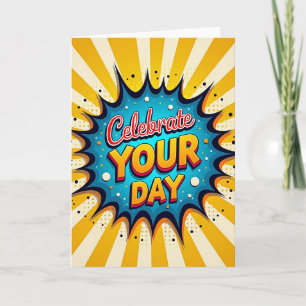 Tarjeta de cumpleaños con explosión dulce