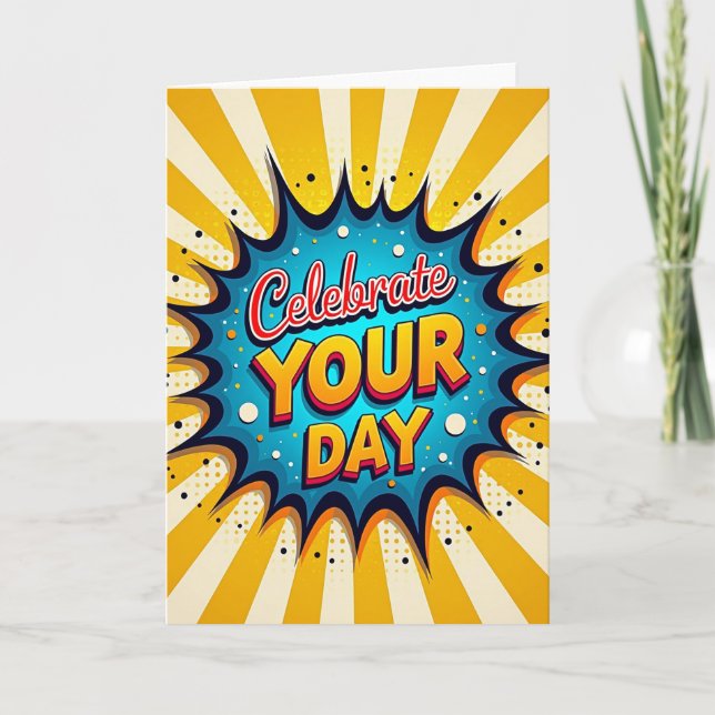 Tarjeta de cumpleaños con explosión dulce (Anverso)