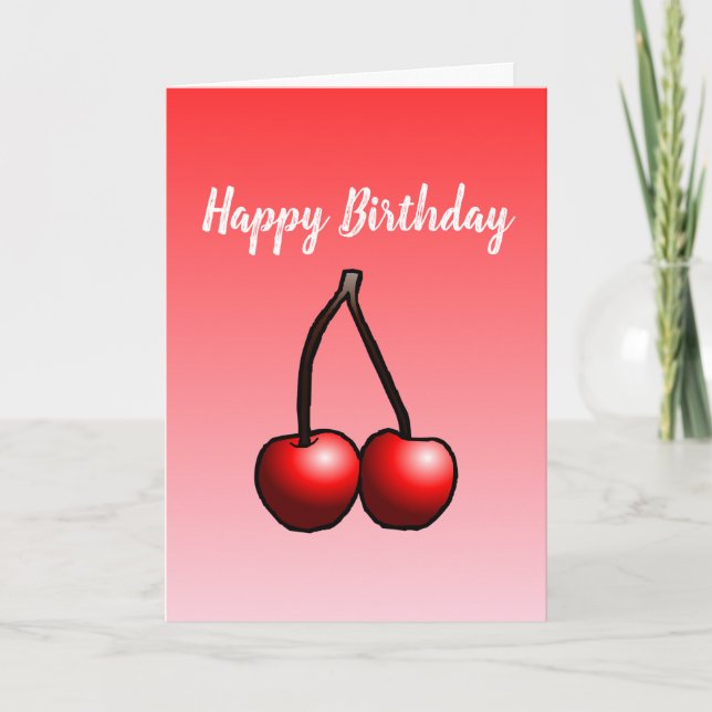 Tarjeta de cumpleaños con felicitación doblada de  (Anverso)