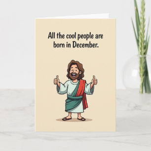 Tarjeta de cumpleaños con figura alegre