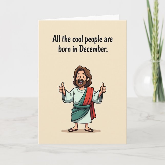 Tarjeta de cumpleaños con figura alegre (Anverso)