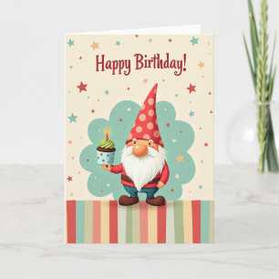 Tarjeta de cumpleaños con figura caprichosa
