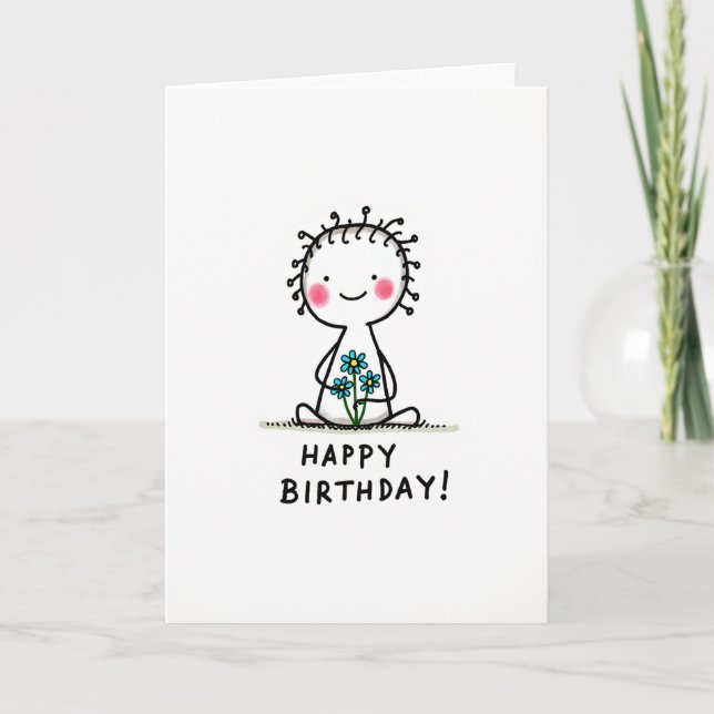 Tarjeta de cumpleaños con figura dulce (Anverso)