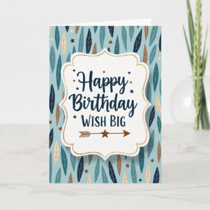Tarjeta de cumpleaños con flecha dulce