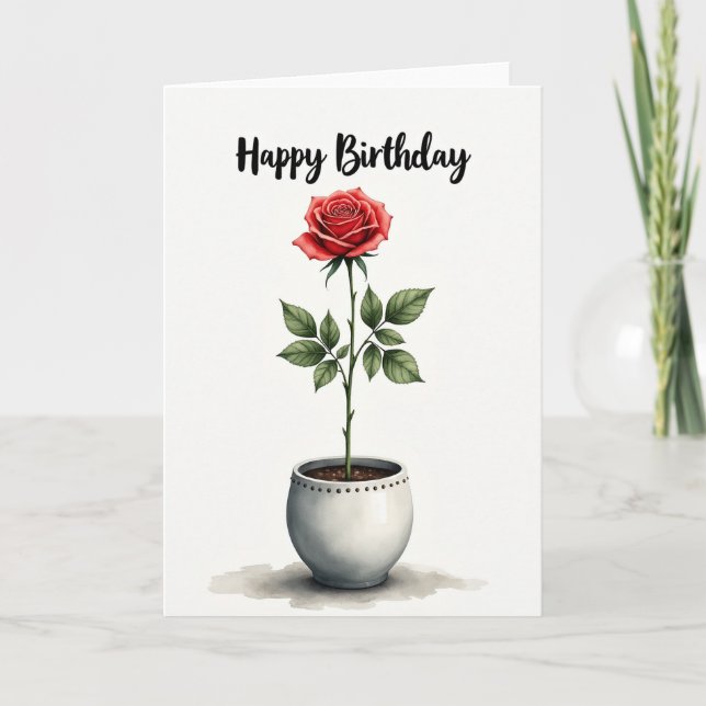 Tarjeta de cumpleaños con flor de cumpleaños carme (Anverso)