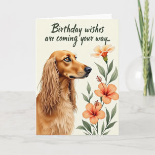 Tarjeta de Cumpleaños con Floración Tropical