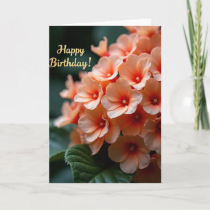 Tarjeta de cumpleaños con flores alegres