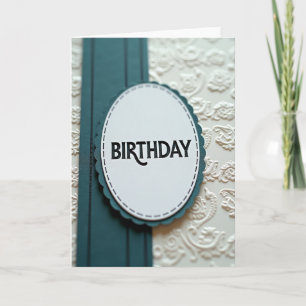Tarjeta de cumpleaños con flores en relieve