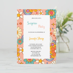 TARJETA DE CUMPLEAÑOS CON FLORES MULTICOLOR