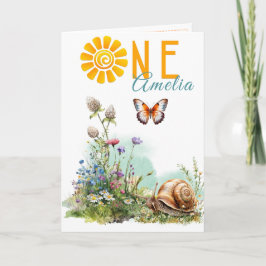 Tarjeta de cumpleaños con flores silvestres para e