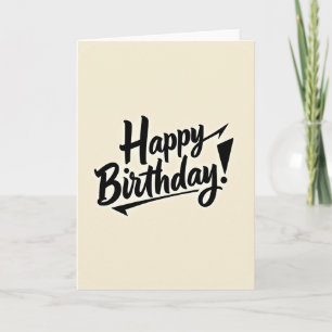 Tarjeta de cumpleaños con fondo cremoso