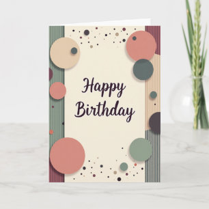 Tarjeta de cumpleaños con formas dulces