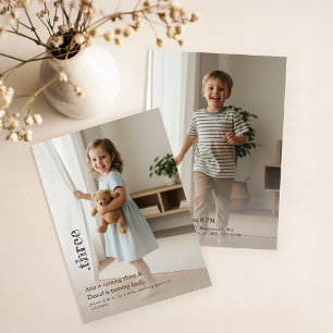 Tarjeta de Cumpleaños con Foto Conjunta de Doble C