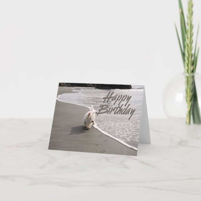 Tarjeta de cumpleaños con foto de Beachcombing Wes (Anverso)