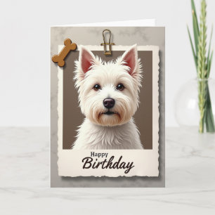 Tarjeta de cumpleaños con foto de cachorro dulce