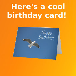 Tarjeta de cumpleaños con foto de cielo azul para 