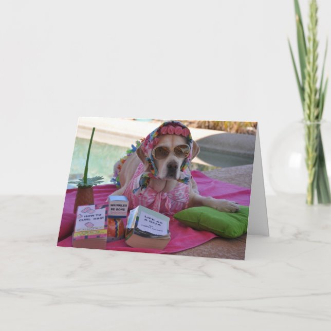 Tarjeta de cumpleaños con foto de perro (Anverso)