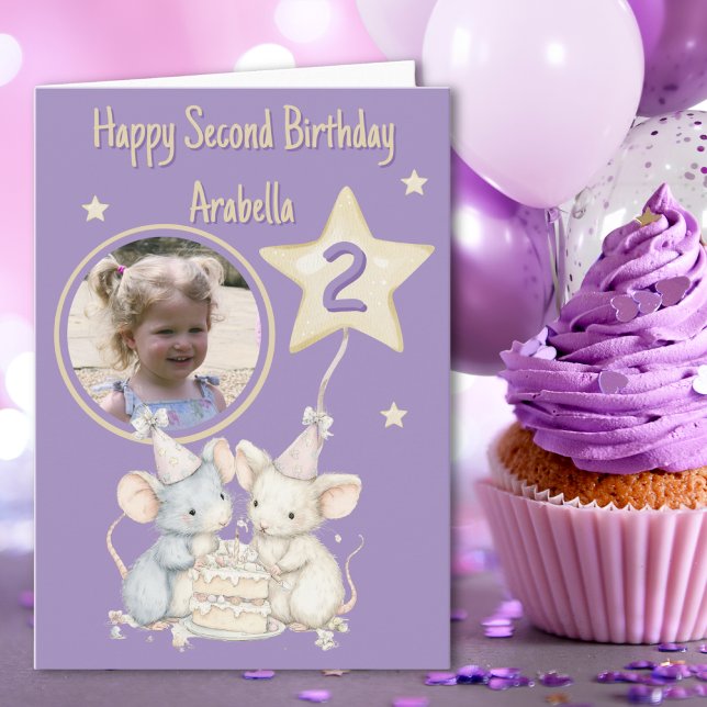 Tarjeta de cumpleaños con foto en acuarela para el (Subido por el creador)