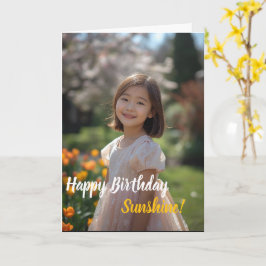 Tarjeta de cumpleaños con foto personalizada moder