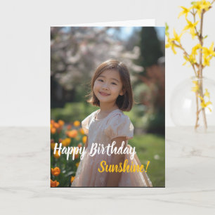 Tarjeta de cumpleaños con foto personalizada moder