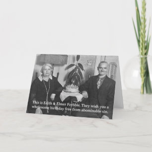 Tarjeta de cumpleaños con foto sarcástica