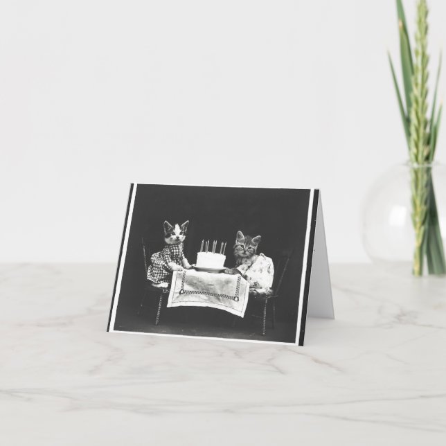 Tarjeta de cumpleaños con foto vintage (Anverso)
