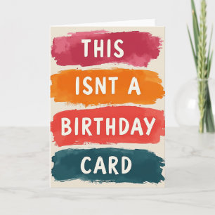 Tarjeta de cumpleaños con franja pintada