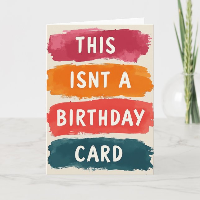 Tarjeta de cumpleaños con franja pintada (Anverso)