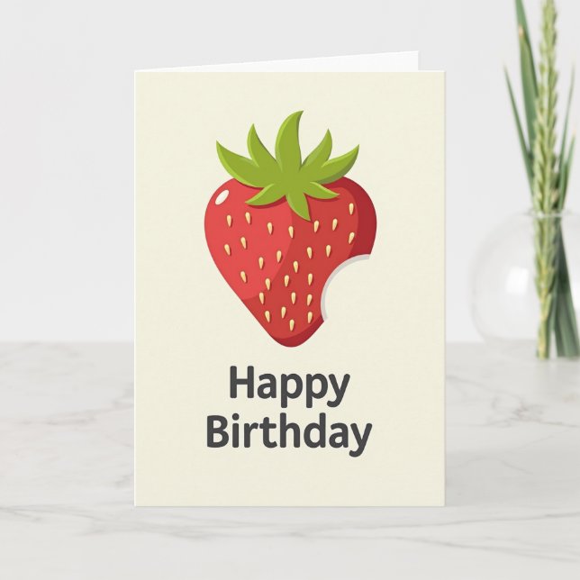 Tarjeta de cumpleaños con fruta dulce (Anverso)
