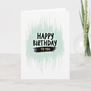 Tarjeta de cumpleaños con fuente moderna