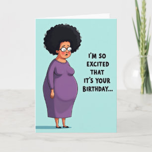 Tarjeta de cumpleaños con gafas afro ingeniosas