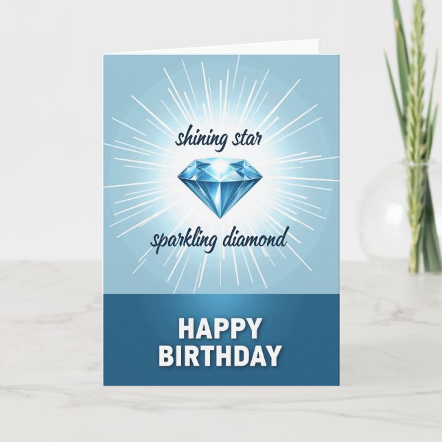 Tarjeta de cumpleaños con gema (Anverso)