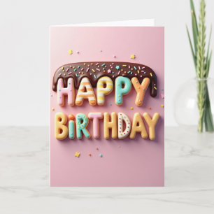 Tarjeta de Cumpleaños con Glaseado Dulce