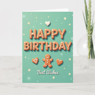 Tarjeta de cumpleaños con glaseado especiado