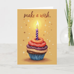 Tarjeta de cumpleaños con glaseado vibrante