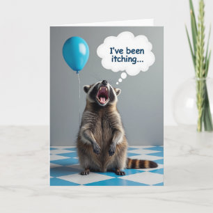 Tarjeta de cumpleaños con globo de 'Picazón'