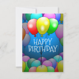Tarjeta de cumpleaños con globos