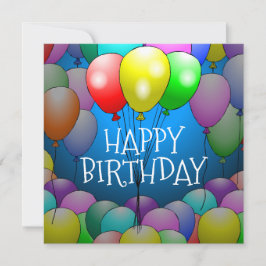 Tarjeta de cumpleaños con globos