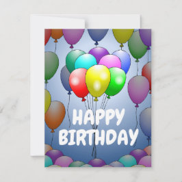 Tarjeta de cumpleaños con globos
