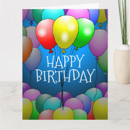 Tarjeta de cumpleaños con globos