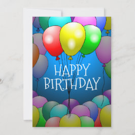 Tarjeta de cumpleaños con globos